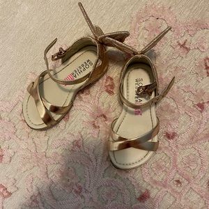 Chiara Butterfly Metallic Rose Gold Sandals